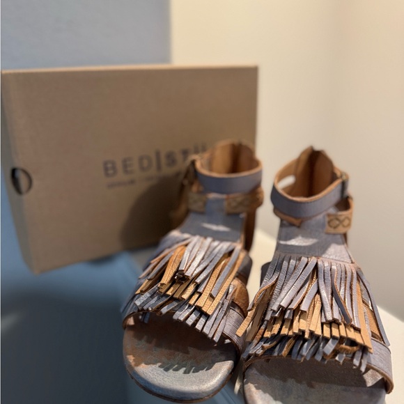 Bed Stu Alena Fringe Sandals in Blue and Sand 10 - Picture 8 of 9